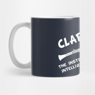 Intelligent Clarinet White Text Mug